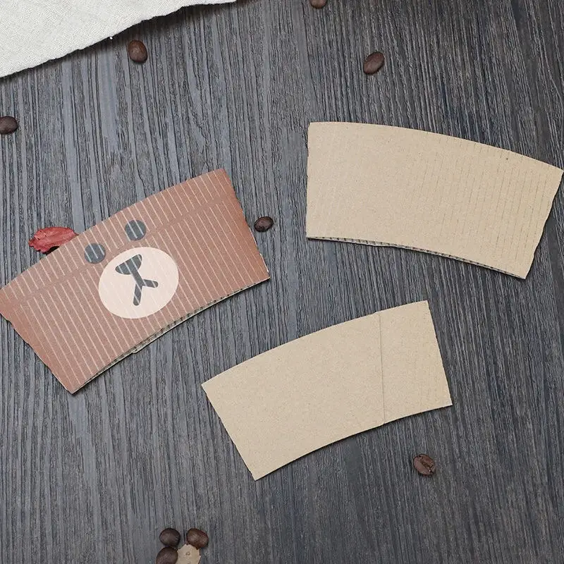 Uchampak- Wonderful Custom printed disposable paper cups sleeve/for hot coffee for 8oz/12oz/16oz/20oz/22oz Cup Sleeves 1