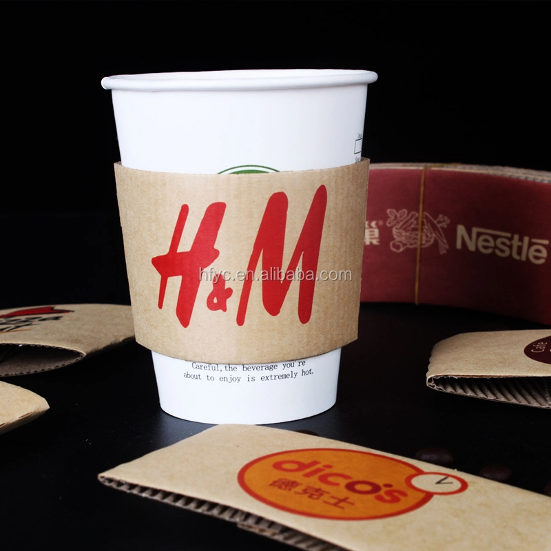 Uchampak- china hot sale paper coffee cup sleeve with company logo Cup Sleeves 1