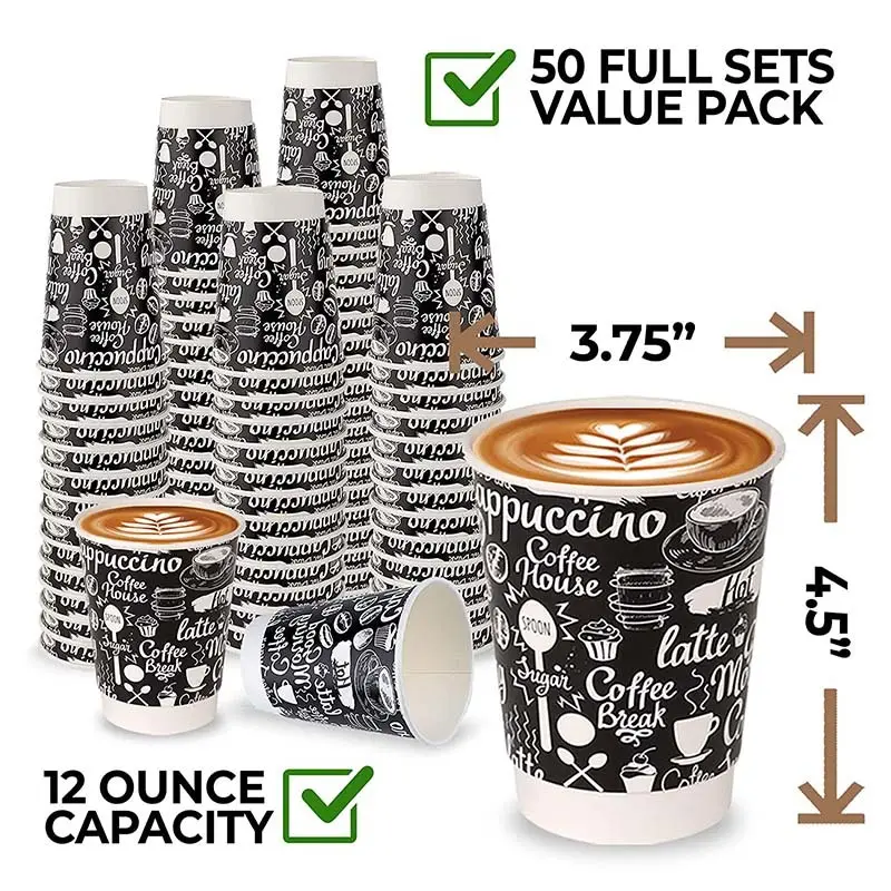 Uchampak |  disposable coffee cups with lids  2