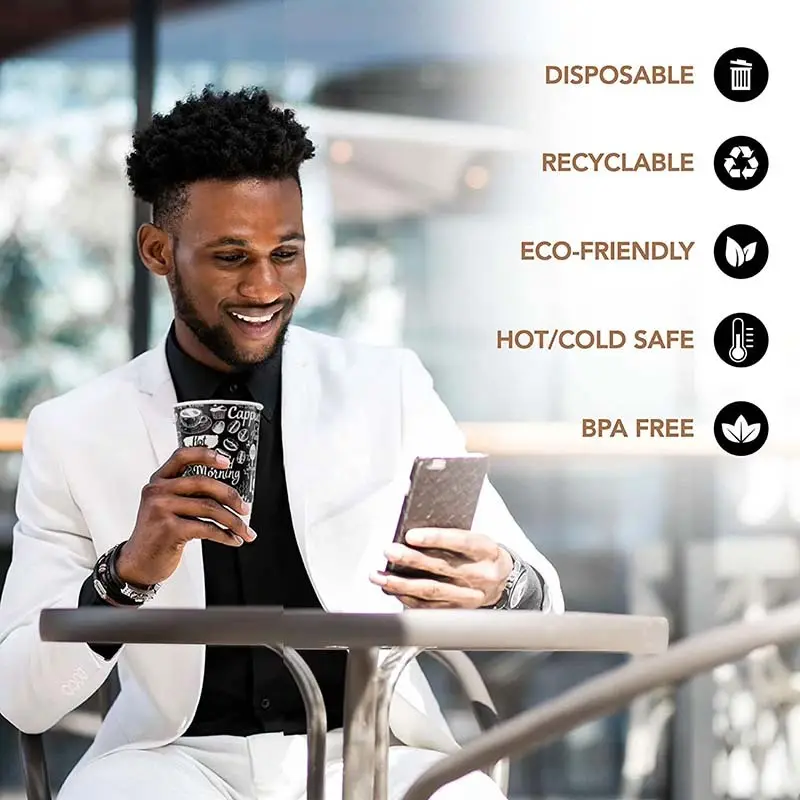 Uchampak |  disposable coffee cups with lids  6