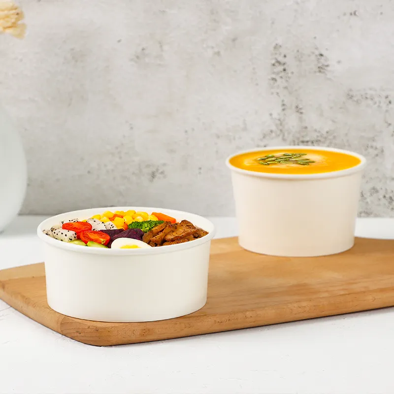 Fabbrica di zuppe in bicchieri di carta di alta qualità per fast food 2