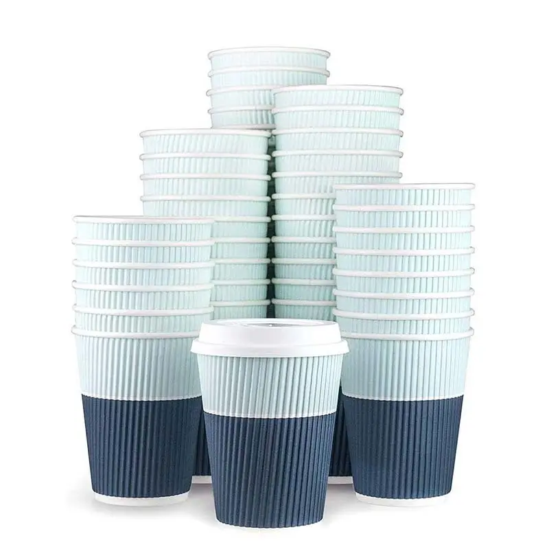 Uchampak Paper Coffee Cups with Lids Upply 5