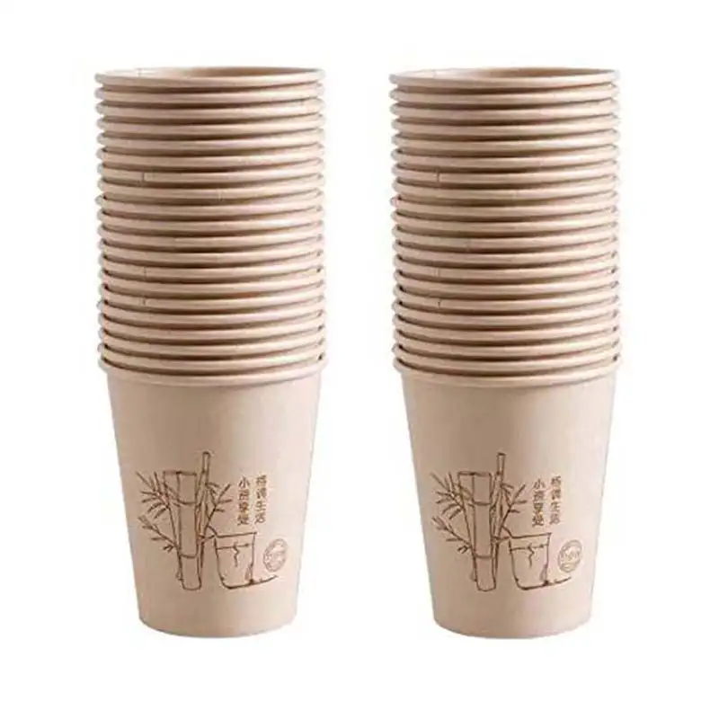 Uchampak - Disposable paper cup, small paper cups for bathroom Disposable Tableware Single wall cup1 1