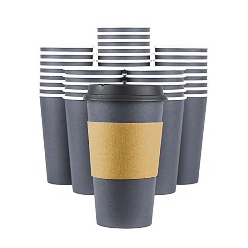 Uchampak- Paper cup Custom Logo Square  Paper Bowl Green Gold Dark Wall Craft STYLE Food Single wall cup 1