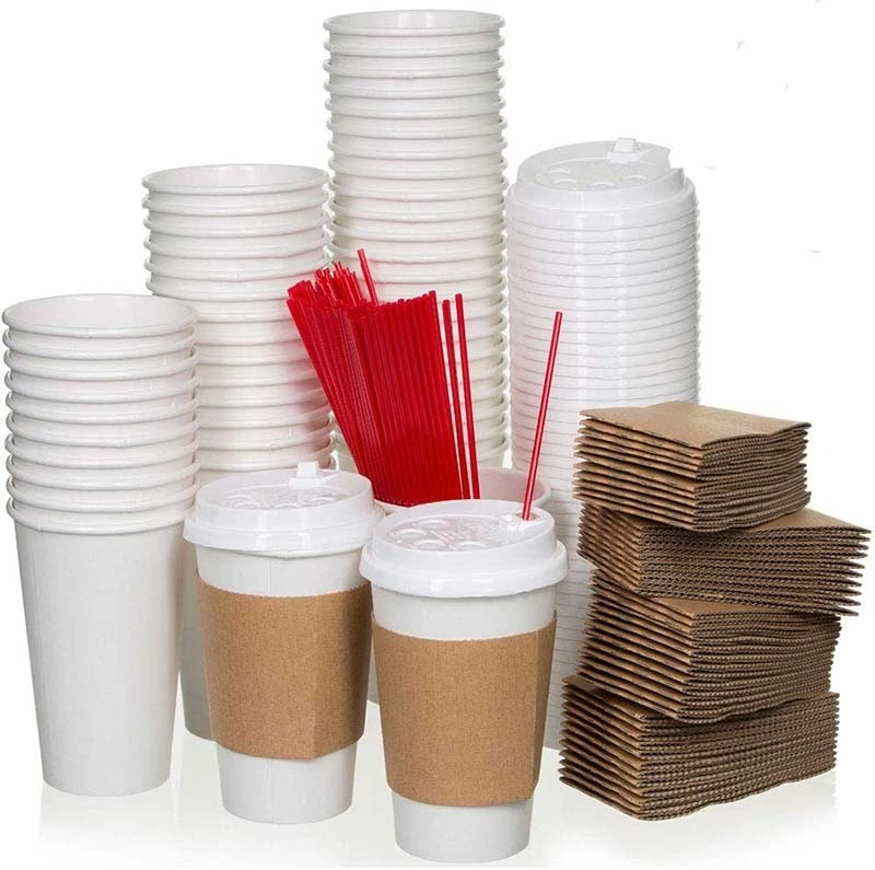 Uchampak- Paper cup Custom Logo Paper Container Square Paper Bowl Green Gold Dark Wall Craft STYLE Food Single wall cup1 1