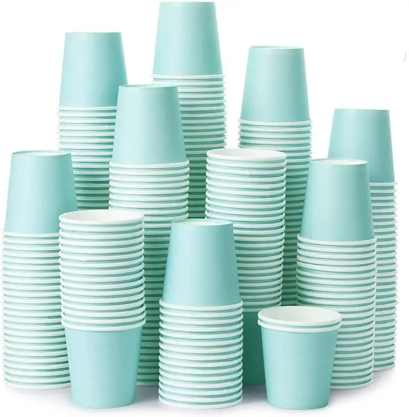 Uchampak-12oz Paper Cups, Mouthwash Cups, Disposable Bathroom Cups for Party, Picnic Single wall cup 1