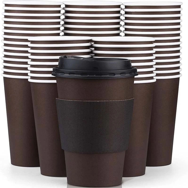 Uchampak- Paper Disposable Cups, Hot/Cold Beverage Drinking Cup for Water Single wall cup1 1