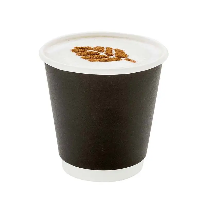 Uchampak- Cốc giấy gợn sóng cách nhiệt dùng một lần để uống Ly cà phê nóng Cốc treo tường đôi 1