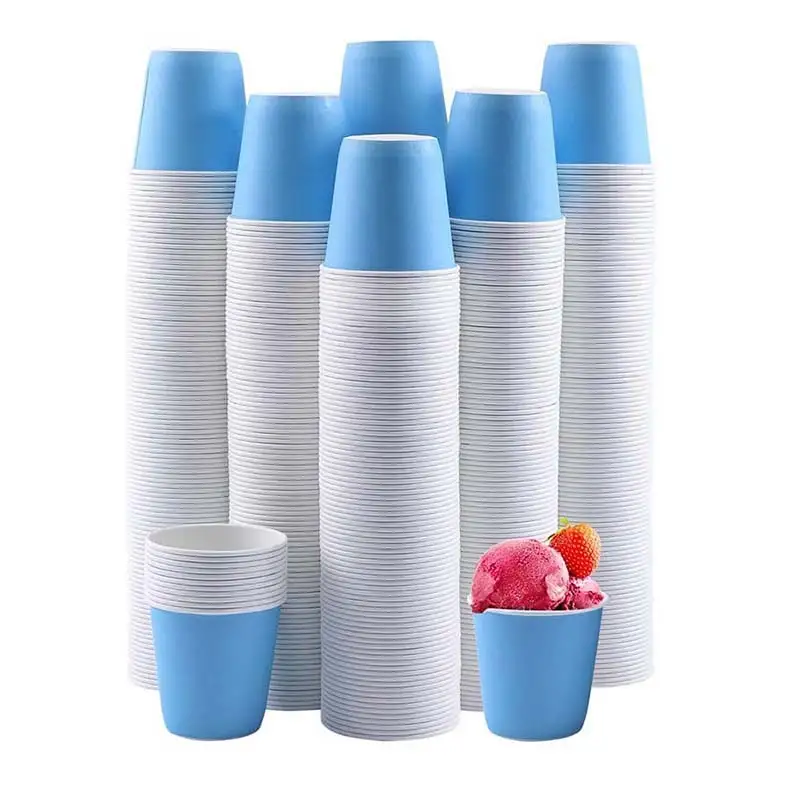 Учампак- хартиени чаши, чаши за миење уста, чаши за еднократна употреба за забава, пикник Чаша со еден ѕид 1