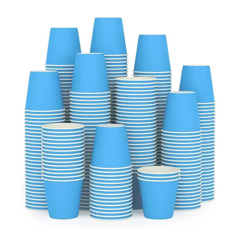 Uchampak - хартиени чаши од 12 oz, чаши за миење уста, чаши за еднократна употреба за забава, пикник Чаша со еден ѕид 1