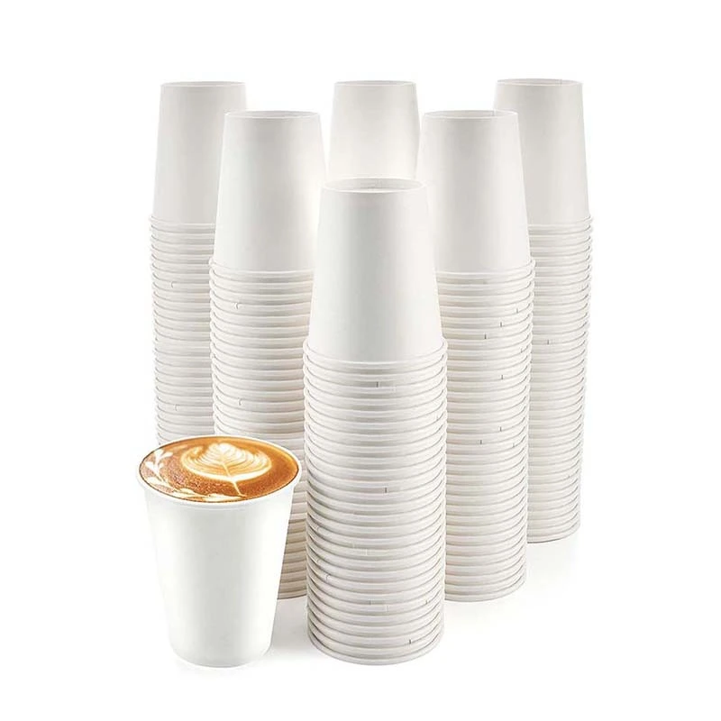Uchampak - Paper disposable cups-hot/cold beverage cups for water, juice, coffee parties or coffee Single wall cup 1