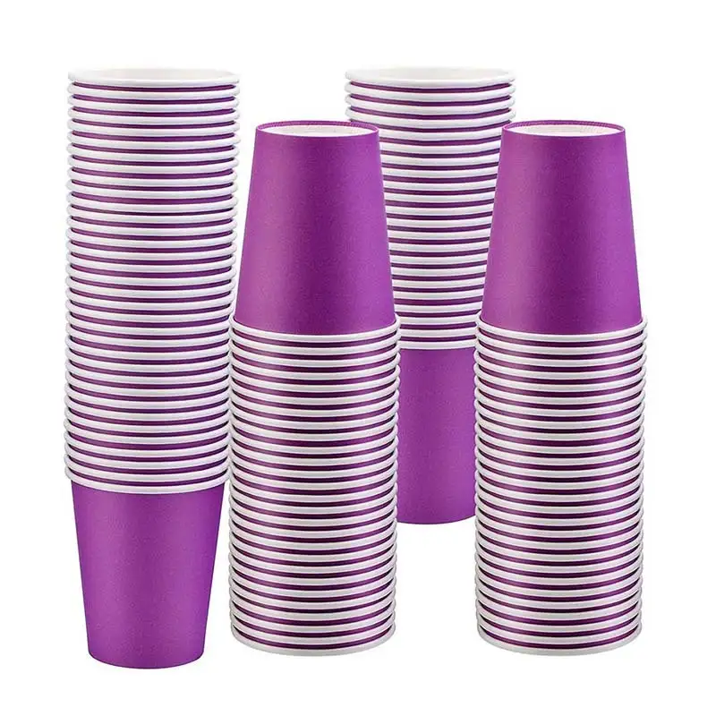 Uchampak- Paper disposable cups hot cold beverage cups for water juice coffee for drinking or coffee Single wall cup 1