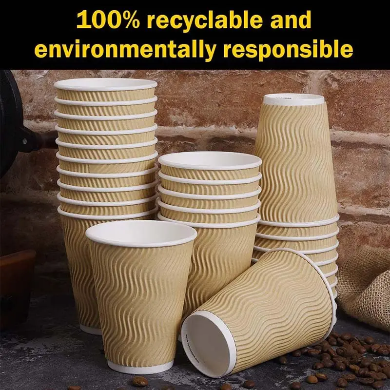 Custom ripple wall coffee cups  Manufacturer | Uchampak 6