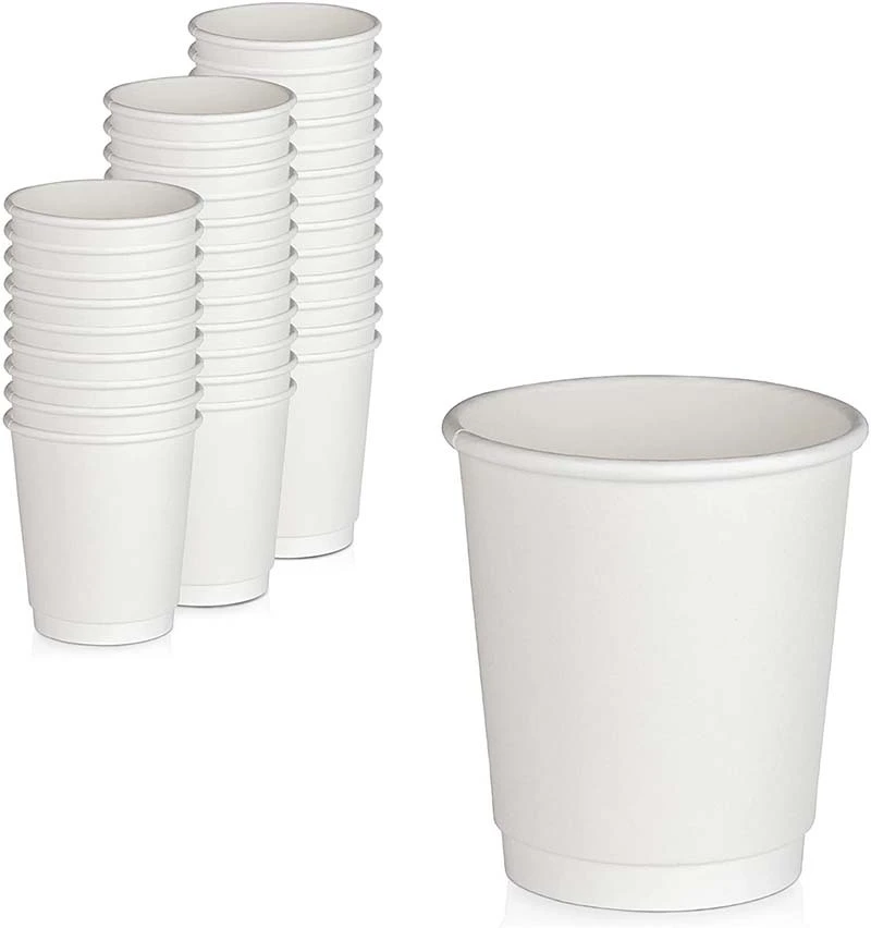 Uchampak- Hot Coffee Paper Cup Disposable Double Wall Gold Foil Stamping Custom Logo8oz 12oz  Single wall cup 1