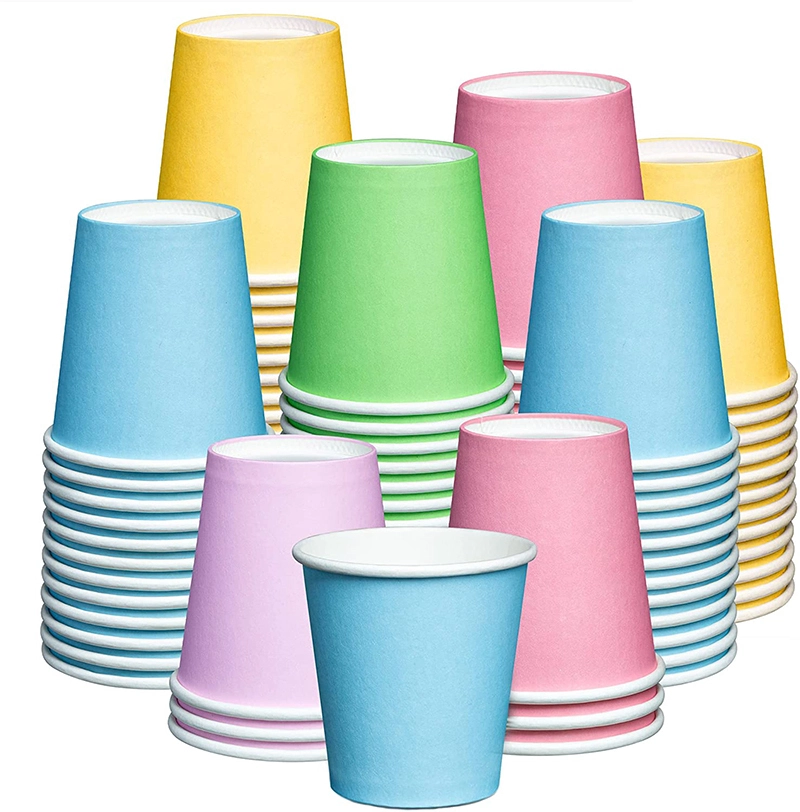 Uchampak- White paper disposable cups-hot/cold beverage cups for water, juice, coffee parties or coffee Single wall cup 1