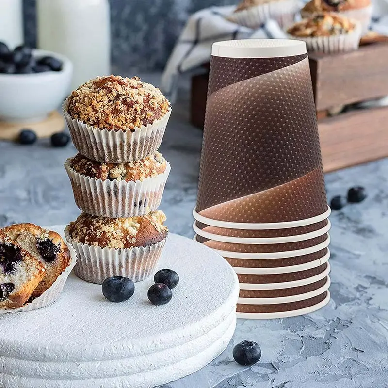 Custom 12oz black ripple cups  Manufacturer | Uchampak 6