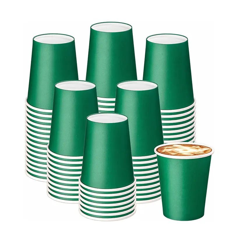 Uchampak - Jednorazowe kubki papierowe, małe kubki papierowe do łazienki. Jednorazowa zastawa stołowa Kubek jednościenny2 1