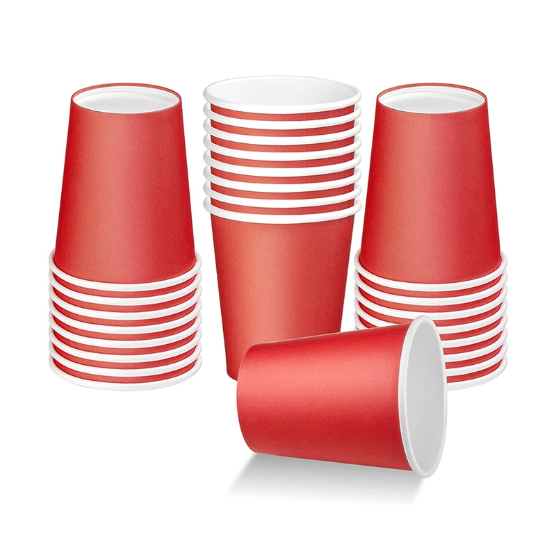 Uchampak - White paper disposable cups-hot/cold beverage cups for water, juice, coffee parties or coffee Single wall cup 1