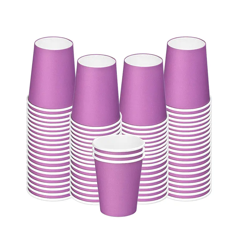 Uchampak- White paper disposable old beverage cups for water, juice, coffee parties or coffee Single wall cup 1