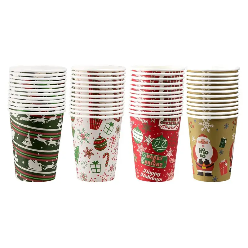 Uchampak-Hot Coffee Paper Cup Disponable Wall Custom Logo All 4oz 8oz 12oz Single wall cup 1