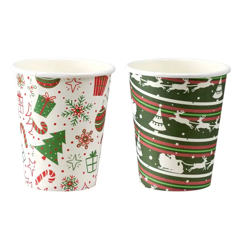 Uchampak - Logotipo personalizado disponible de la pared doble de la taza de papel del café caliente toda la taza de un sólo recinto de 4oz 8oz 12oz2 1