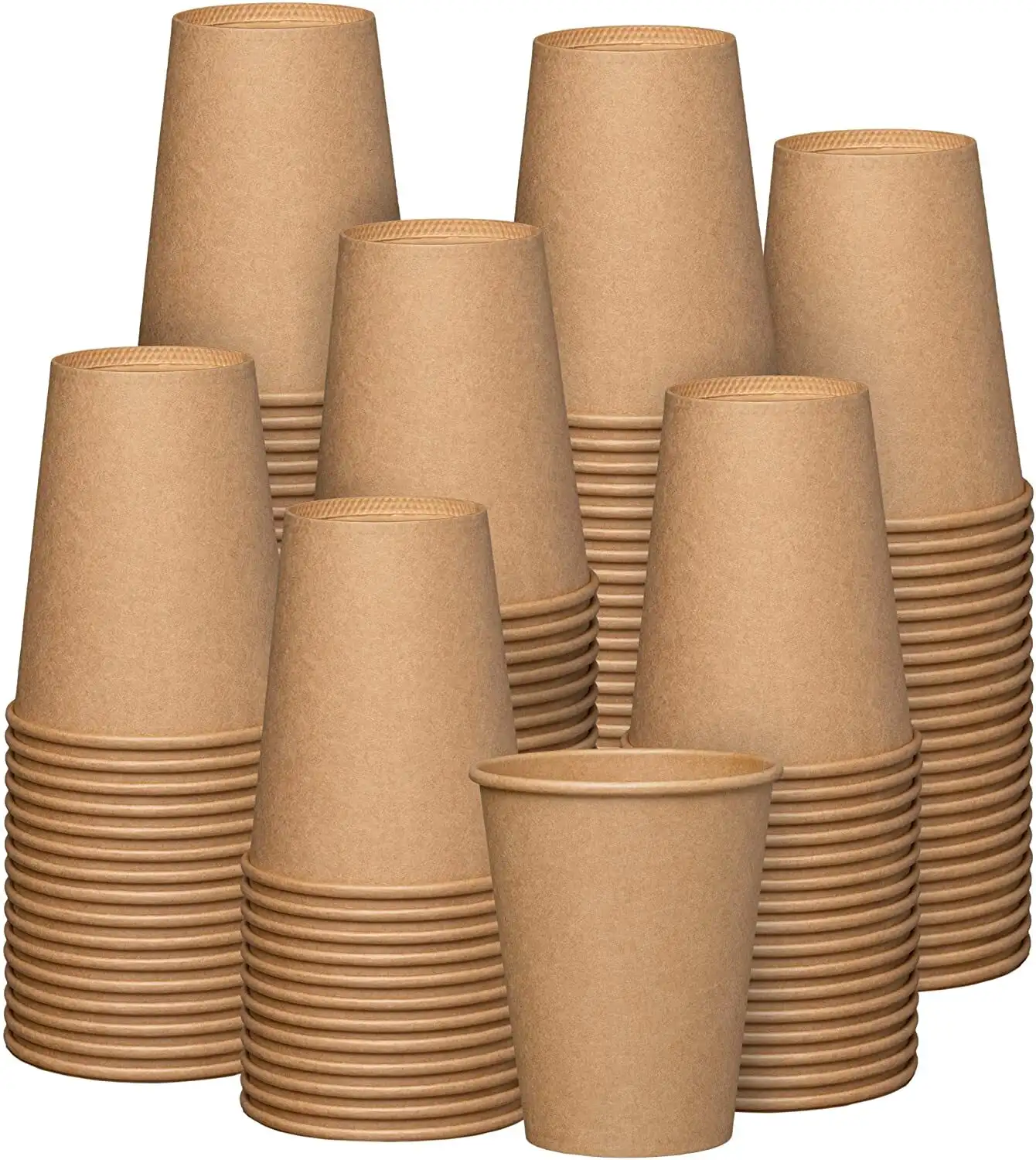Uchampak - Kraft Paper Hot Coffee Cups All 4oz 8oz 10oz 12oz 16oz 20oz Paper cups printed paper cups Single wall cup1 1