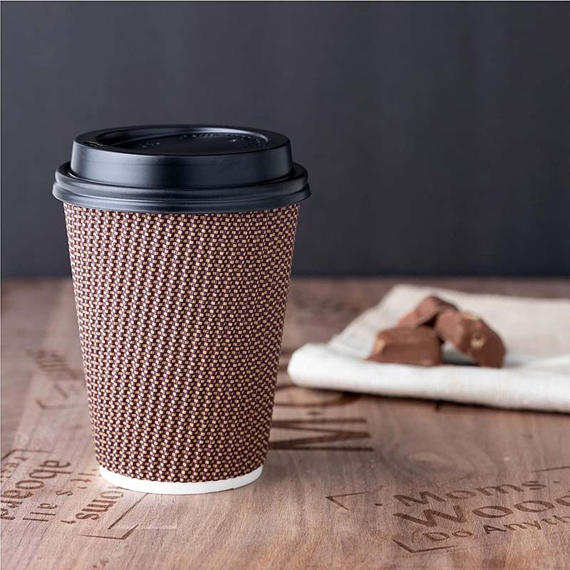  black ripple coffee cups  | Uchampak 9