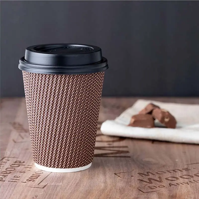  black ripple coffee cups  | Uchampak 3