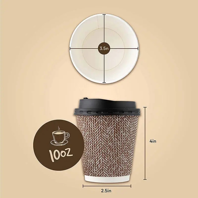 Tasses à café à parois ondulées à prix de gros | Uchampak 2