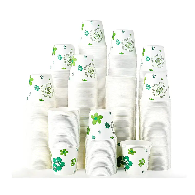Uchampak - 20 oz Paper Cups, Mouthwash Cups, Disposable Bathroom Cups for Party, Picnic Single wall cup 1