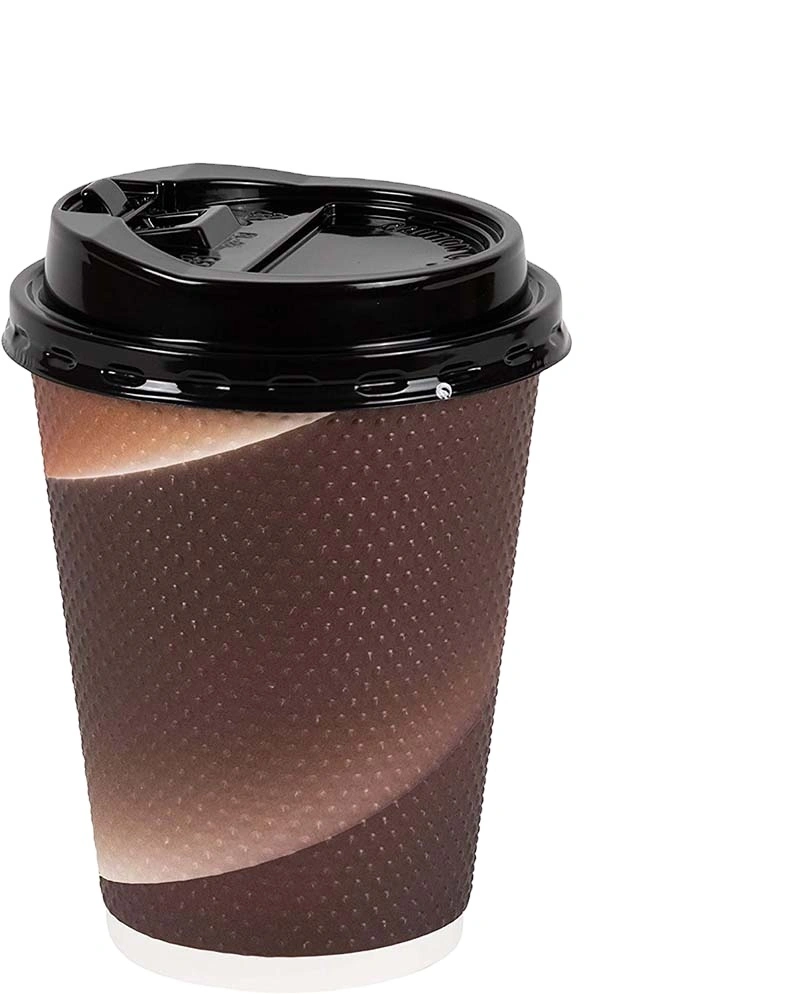 Uchampak - Disposable Coffee Cups With 12oz Coffee Cup Large Travel Cups Shape With Hot and Cold Drinks Double wall cup 1