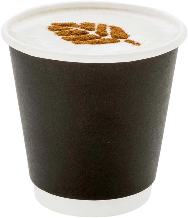 Uchampak- Hot Coffee Paper Cup Disposable Double Wall All  8oz 12oz Craft Gsm Style Time Packaging Double wall cup 1
