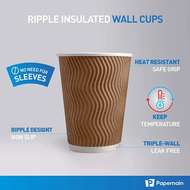  double wall disposable coffee cups  | Uchampak 2