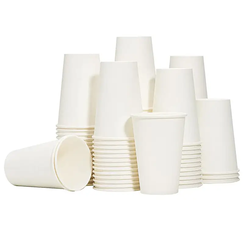 ഉച്ചമ്പക്- ഹോട്ട് കോഫി പേപ്പർ കപ്പ് ബ്ലാക്ക് ഡിസ്പോസിബിൾ ഡബിൾ വാൾ കസ്റ്റം ലോഗോ എല്ലാം 8oz 12oz ടൈം പാക്കേജിംഗ് സിംഗിൾ വാൾ കപ്പ് 1