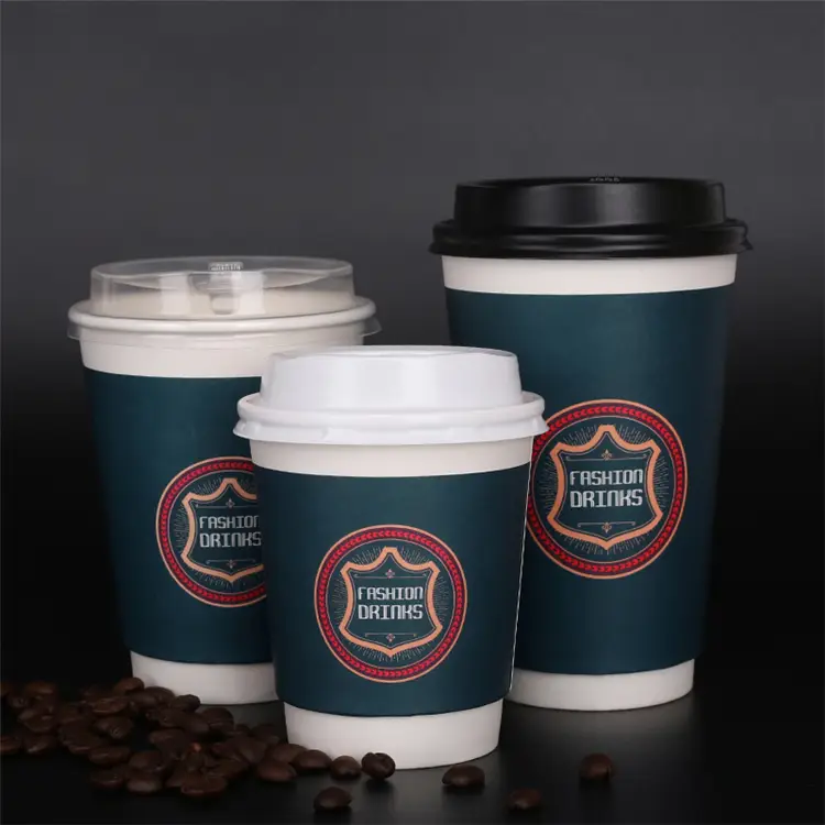 Uchampak - Lainlaing Opsyon sa ripple wall / double wall / single wall disposable coffee paper cup Dobleng wall cup 1