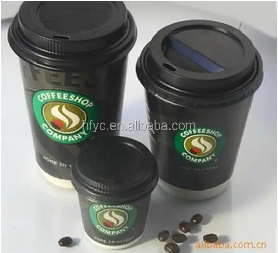 Uchampak - best seller fancy tea cups double wall black paper coffee cup Double wall cup 1