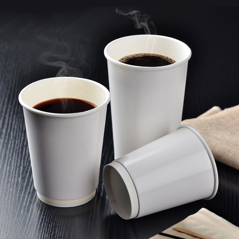 Uchampak- Double wall disposable custom printed logo coated paper coffee cup coffee mug Double wall cup 1