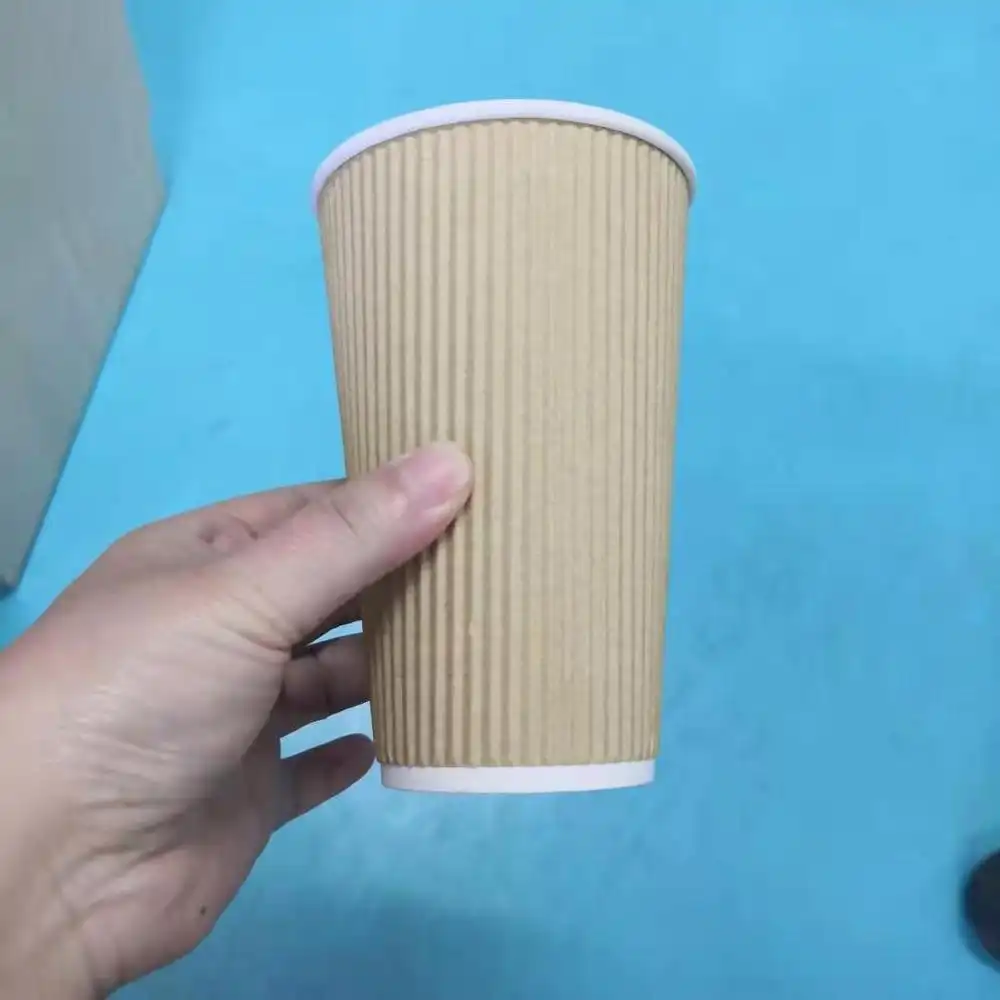 Uchampak- China wholesale coffee cup paper cup machine Ripple wall cup 1