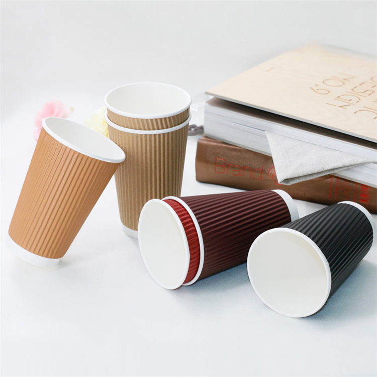 Uchampak- Best selling products in america/ express china coffee cup/ corrugated cardboard cup Ripple wall cup 1
