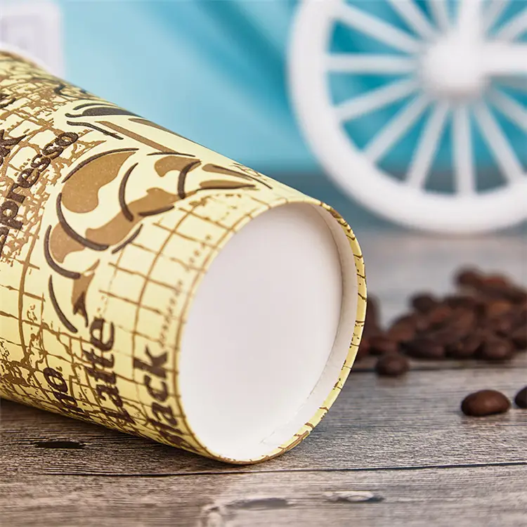 Uchampak - Kûçikên kaxezê yên yekcarî yên qehweyê PLA-ya biyolojîkî yên ku bi xwerû hatine çêkirin Kûsên kaxezê yên yekalî yên dîwêr 1