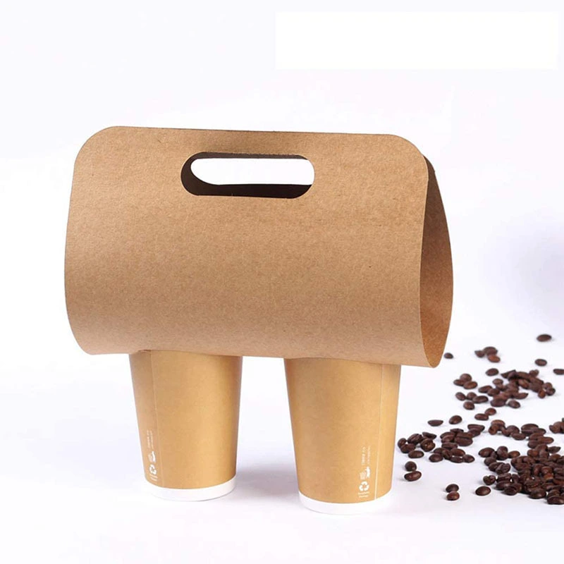 Uchampak  - Biodegradable and Compostable Cup Holder Durable Drink Carrier for Food Delivery Service Cup Holder1 1