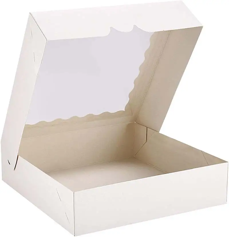 Uchampak- Olib ketish qutisi Bir martali ishlatiladigan qog'oz sendvich qutisi Uchburchakli sendvich qutisi derazali tort oynasi &amp; Buklanadigan pak 1