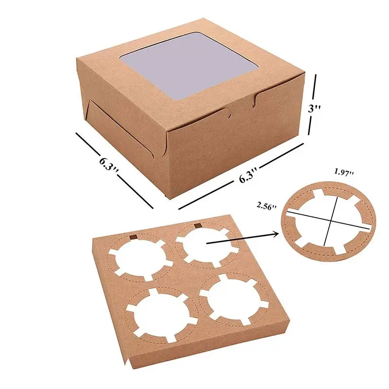 Uchampak |  kraft food boxes with window  3