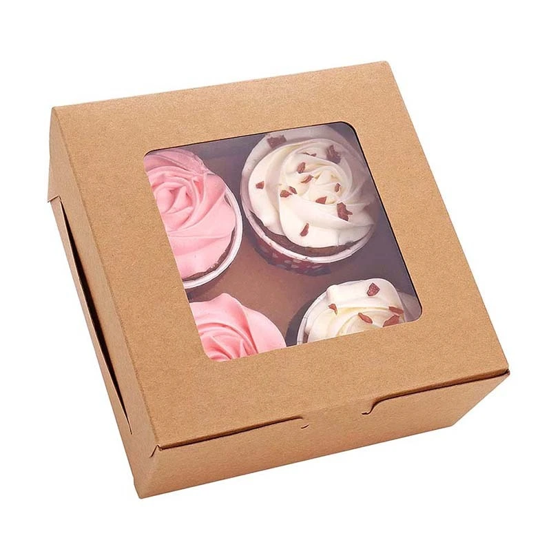 Uchampak- Wedge Box Triangle Sandwich Box With Window Takeaway Box Disposable Cake Pastry Candy Window &amp; Foldable Pak 1
