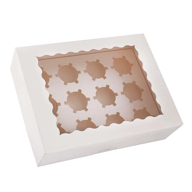 Uchampak-  Sandwich Box With Window Cake Pastry Candy Takeaway Box Disposable Paper Sandwich Window &amp; Foldable Pak 1