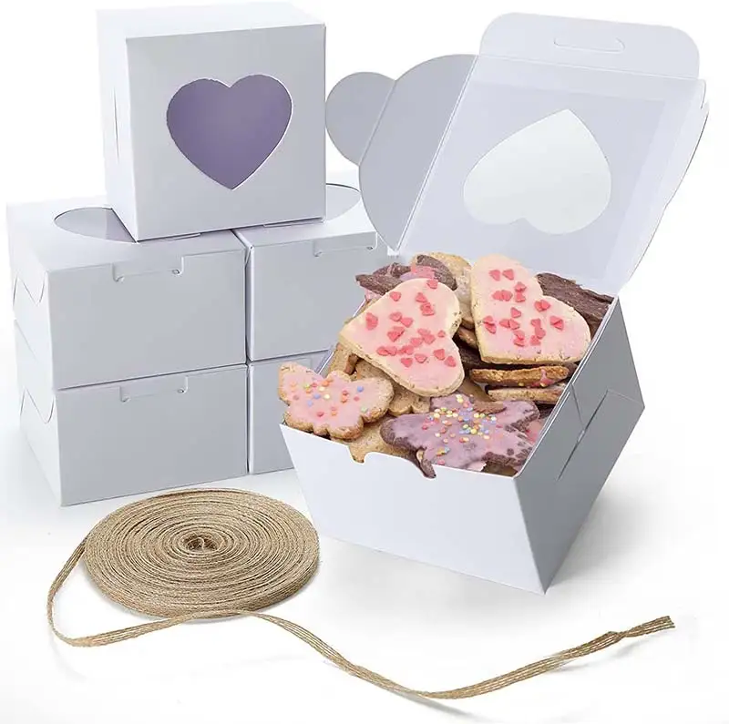 اوچمپک- جعبه شیرینی کیک یکبار مصرف کاغذی ساندویچ کاردستی جعبه ساندویچ مثلثی با پنجره 1