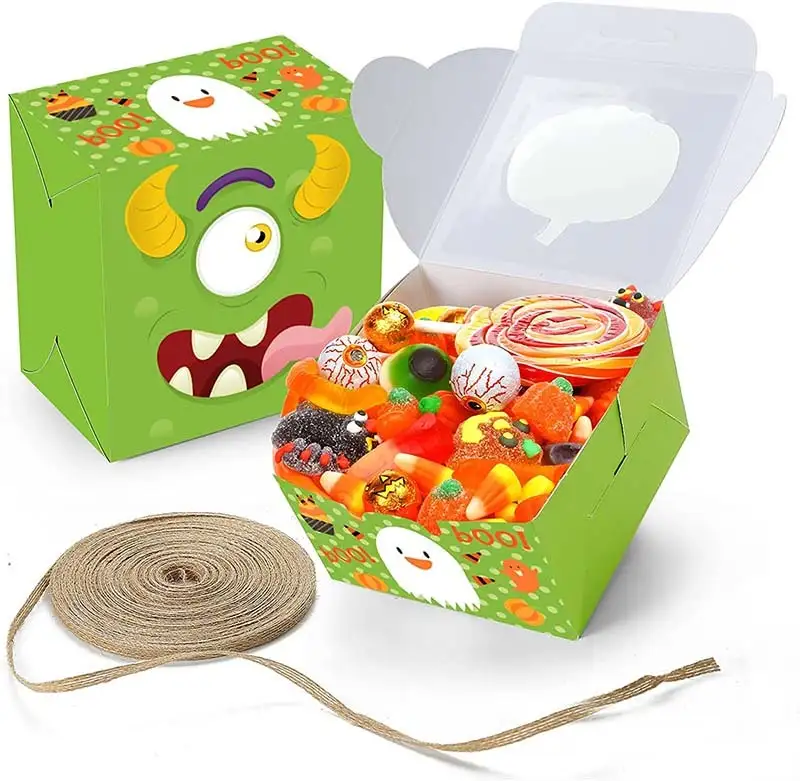 Uchampak- Kutija za sendviče s prozorom Kutija za kolače, kolače, slatkiše za van Jednokratni prozor za sendviče od papira &amp; Sklopivi pak 1