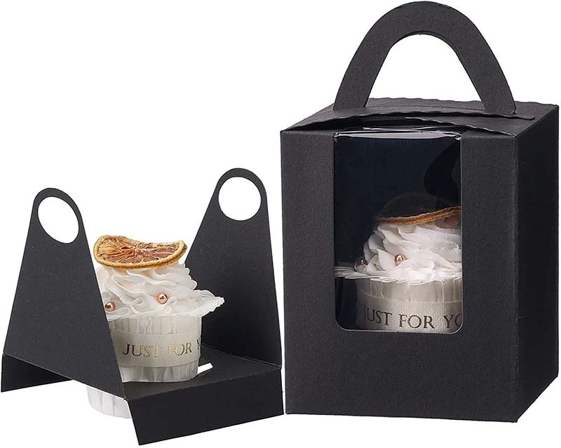 Uchampak- Sandwich di carta dispunibile Craft Carton Sandwich Wedge Box Box Takeaway Triangle Sandwich Window &amp; Pak plegable 1