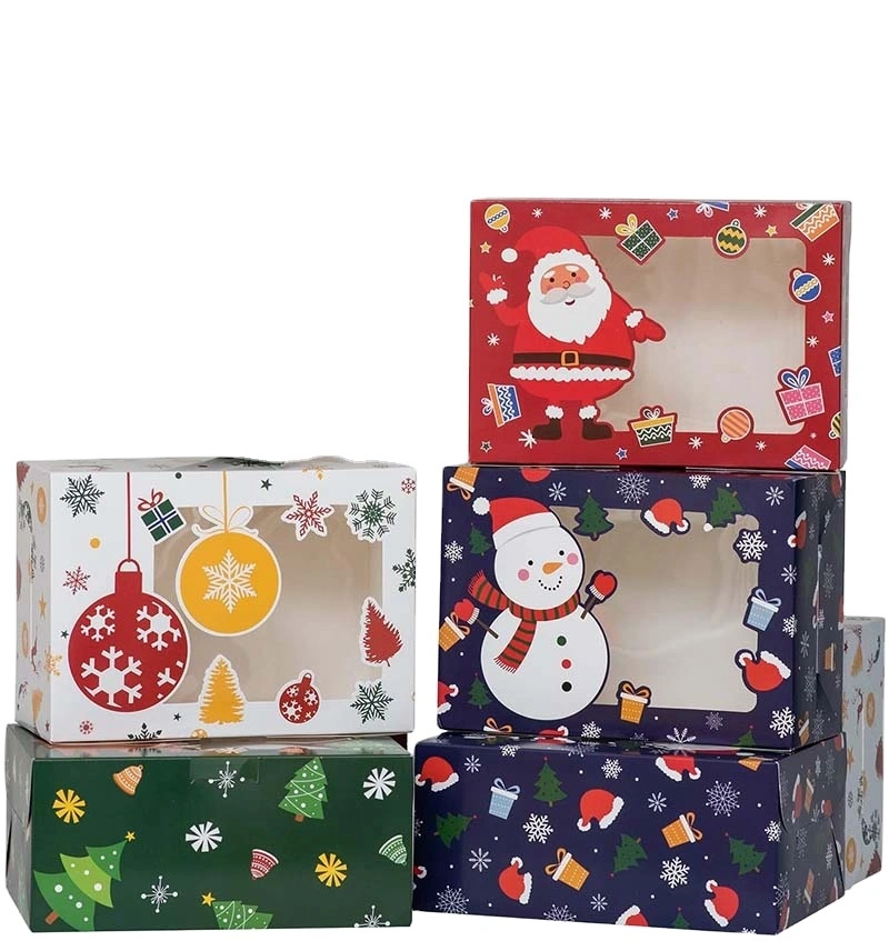 Uchampak- sushi to go boks met venster Natuurlike handwerk papier boks vir pasteie Weggooibare wegneem venster &amp; Opvoubare Pak 1