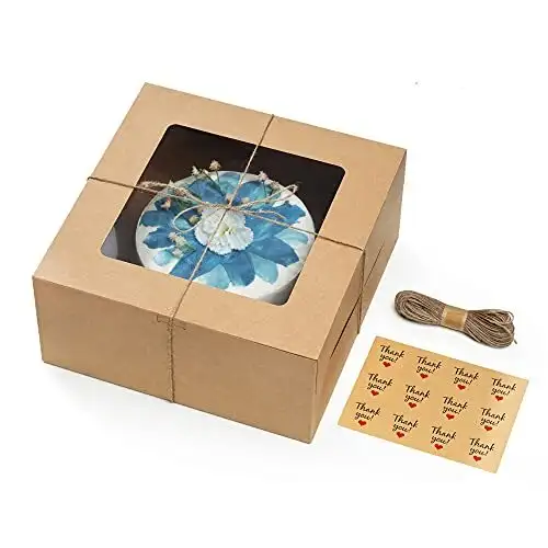 I-Uchampak - i-kraft egaywa kabusha yephepha le-sushi elinsundu ibhokisi lesidlo sasemini ibhokisi lesitsha sokudla esithathayo Iwindi &amp; I-foldable Pak 1